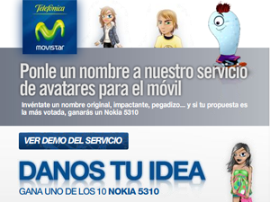 Ponle nombre al servicio de avatares de Movistar