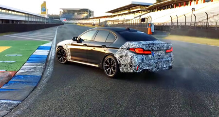 El nuevo BMW M5 CS que todavía no ha sido confirmado por la marca ya rueda a fuego en Hockenheim