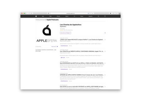 Apple Podcasts ahora permite reproducir episodios directamente desde la web