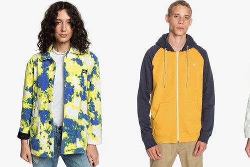 Chollos en tallas sueltas de camisetas, chaquetas o sudaderas Quiksilver, con hasta un 50% de descuento