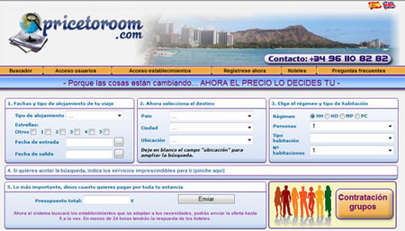 Tú pones el precio del hotel