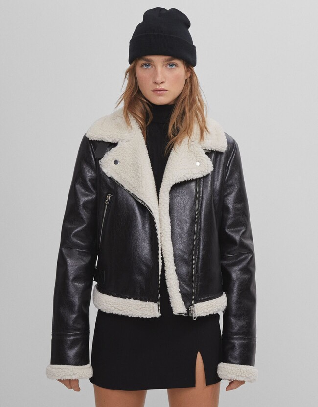 chaquetas de pelo mujer bershka