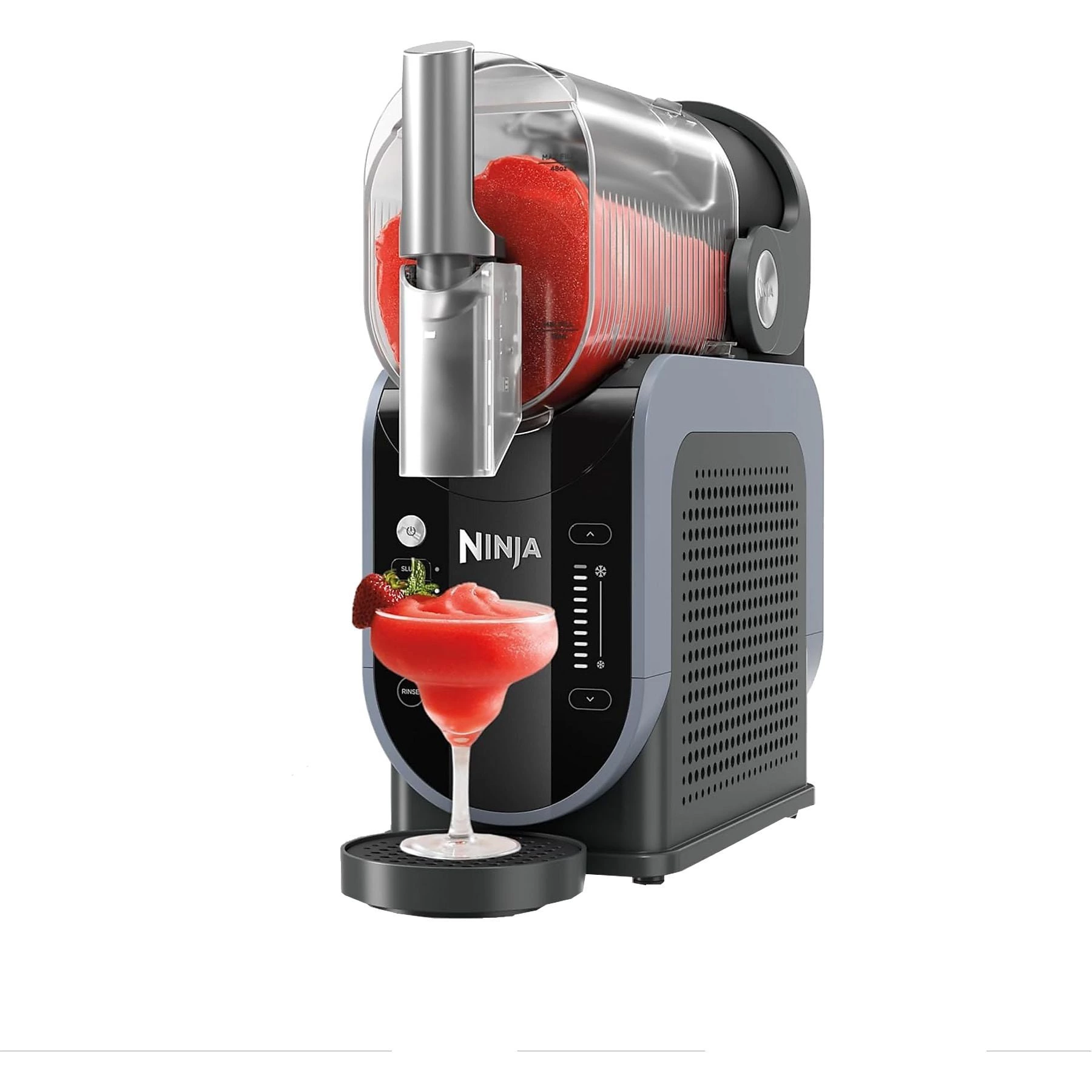 Máquina de granizados - Ninja SLUSHi, 800 W, 1.9 l, 5 ajustes preestablecidos, Compresor WhisperChill, 7 raciones, Azul hielo