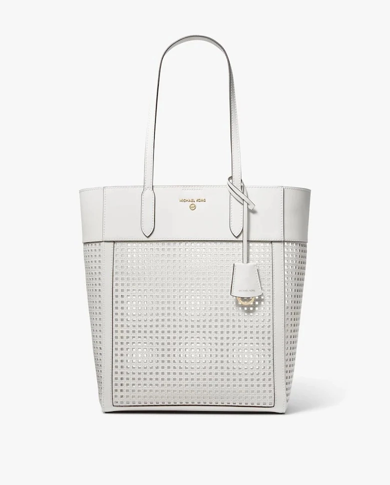 Bolso de hombro Sinclair tote de piel en blanco