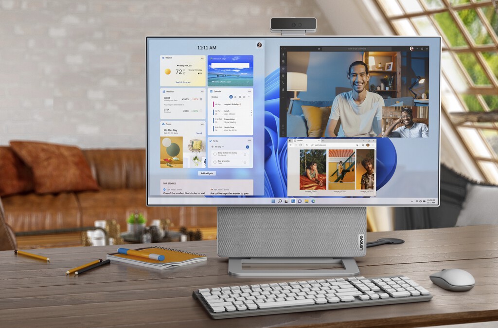 El Lenovo Yoga AIO 7 sorprende por una pantalla que gira y que incluso se puede usar como monitor externo