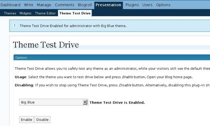 Theme Test Drive, probando temas en WordPress sin afectar a los visitantes