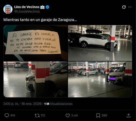 Tuit disputa garaje comunitario