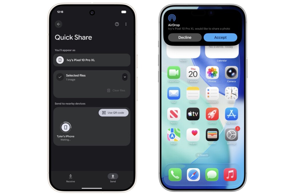 Google ha conseguido integrar en Android el AirDrop de Apple. Sin la ayuda ni el permiso de Apple 