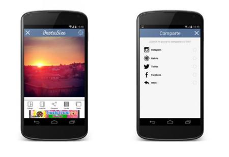 InstaSize pantallazos