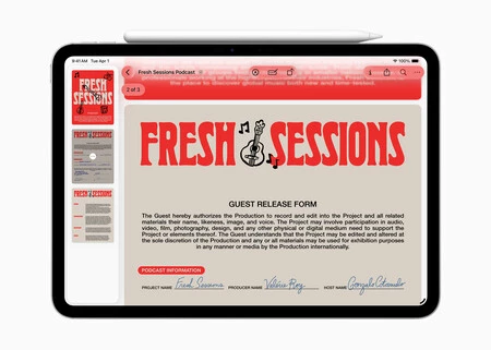 Vista previa en iPadOS 26
