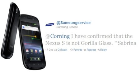 Nexus S se olvida de Gorilla Glass