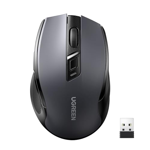 UGREEN Mouse Inalámbrico 2.4 GHz con Receptor USB