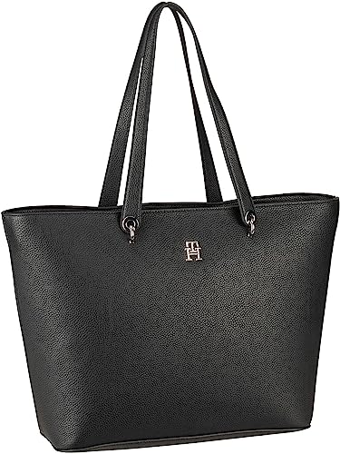 Tommy Hilfiger Bolso Tote Mujer Emblem grande, Negro (Black), Talla Única