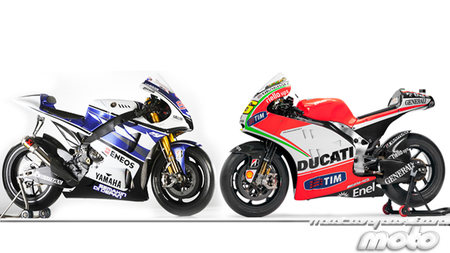 Ducati Desmosedici GP12 vs Yamaha M1 2012, estilos y resultados