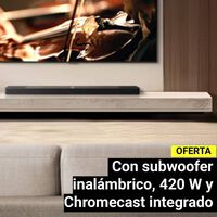 Con 420 W de potencia y subwoofer inalámbrico, esta barra de sonido rebajada es ideal para montarte tu cine en casa