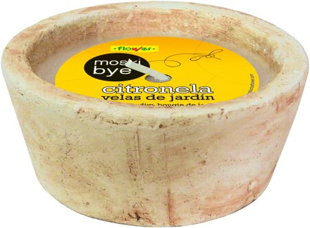 Flower - Vela de Citronela | Vela Decorativa para Jardín y Terraza | Ahuyenta Mosquitos y Moscas | Aroma Refrescante de Citronela, No Aplica color, Tamaño...