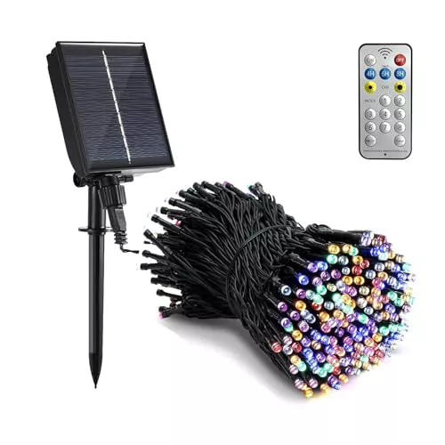 Tacobey Guirnalda Luces Navidad Exterior Solar, 20m 200 LED