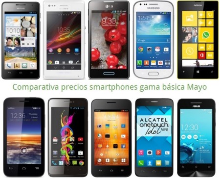 Comparativa precios Lumia 520, Xperia M, Huawei G526 o LG L7 II entre otros gama básica en Mayo y móviles gratis
