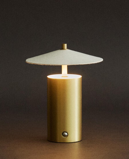 LÁMPARA MESA PANTALLA PAPEL INALÁMBRICA