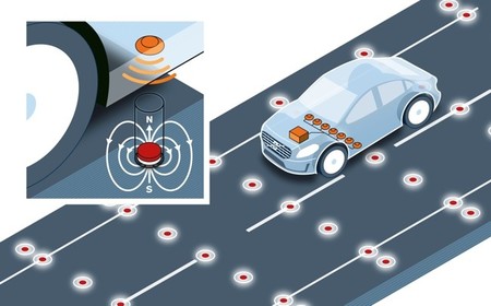 Volvo está probando la instalación de imanes en la calzada para mejorar la conducción autónoma