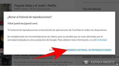 Confirmar Borrar Reproducciones