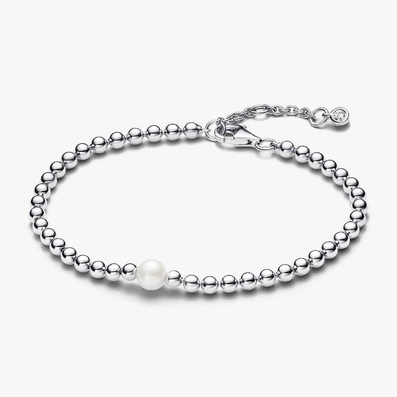 Pulsera Perlas Cultivadas de Agua Dulce Tratadas y Esferas
