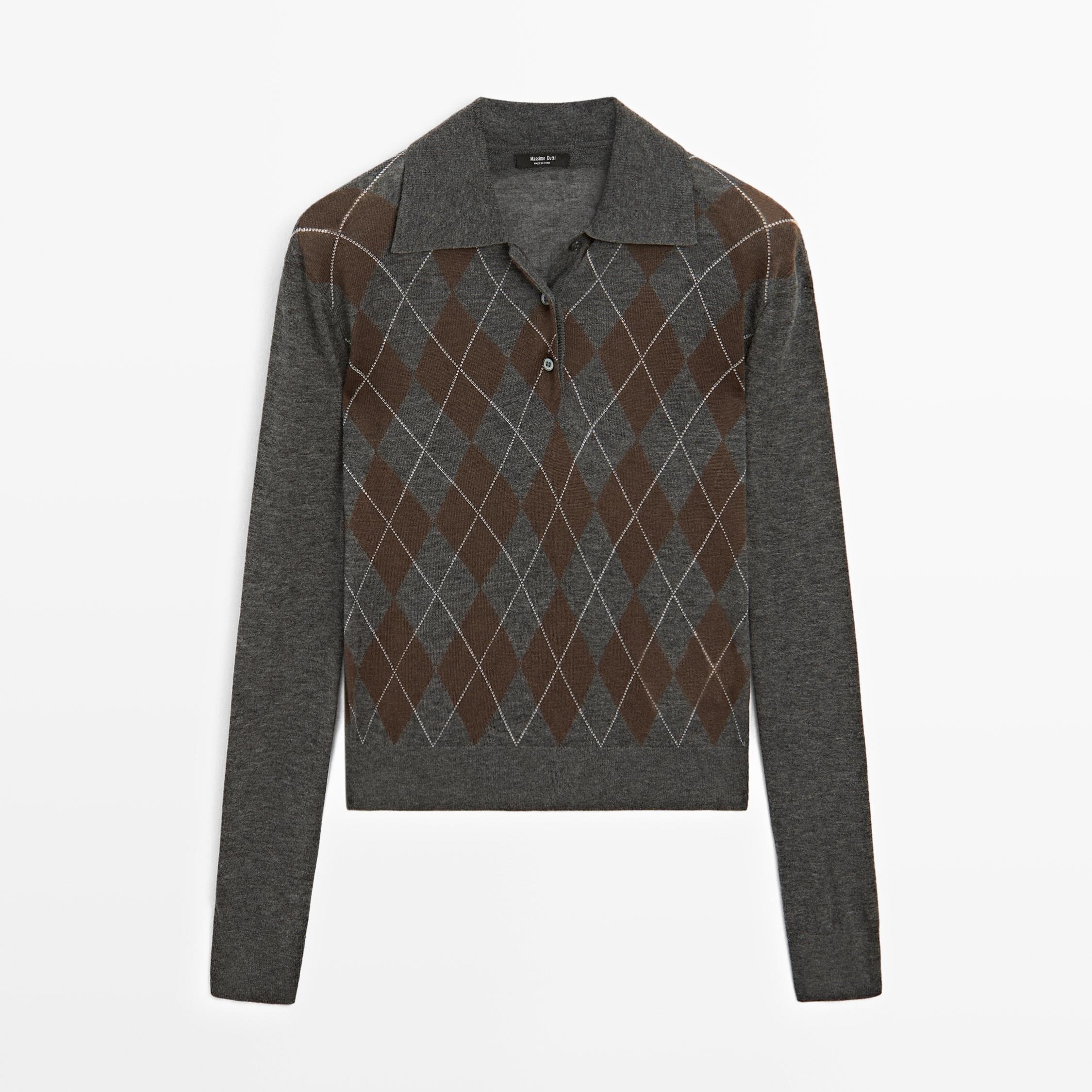 Jersey polo detalle rombos

