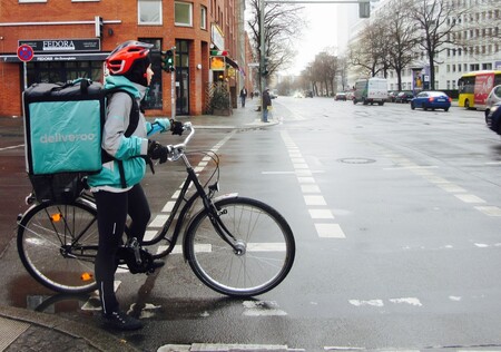 Un 'rider' de Deliveroo