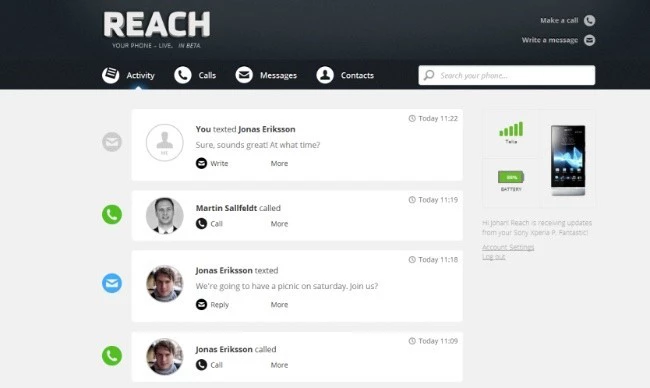 reach notificaciones