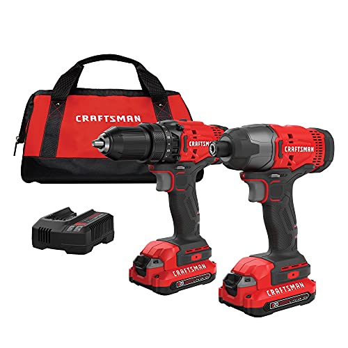 Kit de taladro y atornillador de impacto inalámbricos CRAFTSMAN