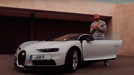 Karim Benzema y su Bugatti Chiron