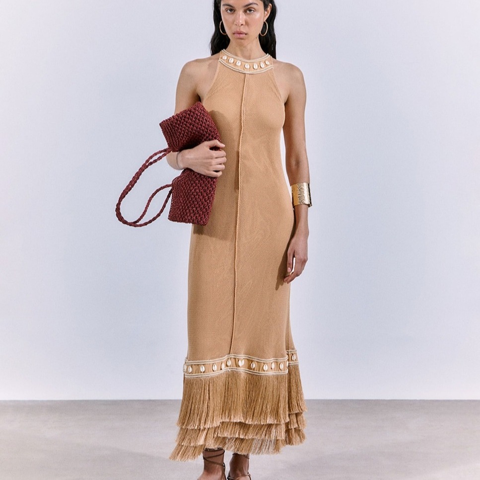 Sfera - Vestido flecos.