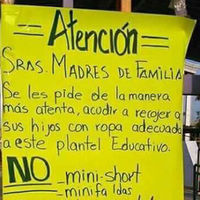 Una escuela pide a las madres que acudan a recoger a sus hijos "con ropa adecuada"