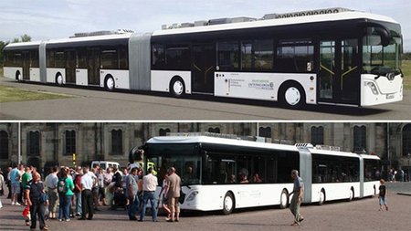 El autobus más largo del mundo con más 200 asientos