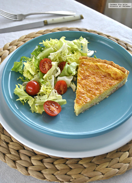 Quiche de jamón y queso