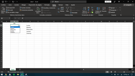 Lista Desplegable Creada Excel