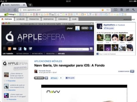 iChromy, otra alternativa de navegador para el iPad