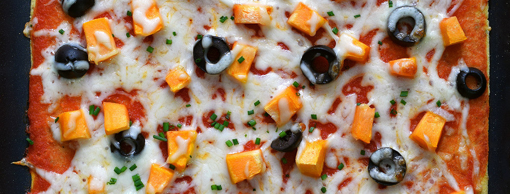 Pizza socca vegetariana sin gluten. Receta de cocina fácil ...