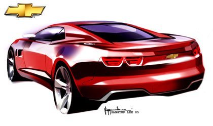 Los bocetos del Chevrolet Camaro