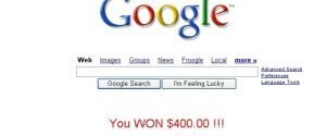 Phishing con la página principal de Google