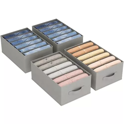 Lifewit Cajas Organizador de Armario Ropa, pack de 4