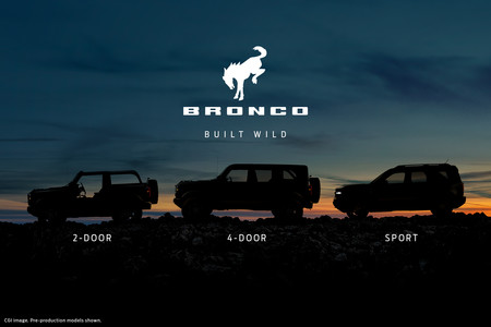 La nueva Ford Bronco estará disponible en tres configuraciones: 2 puertas, 4 puertas y Sport