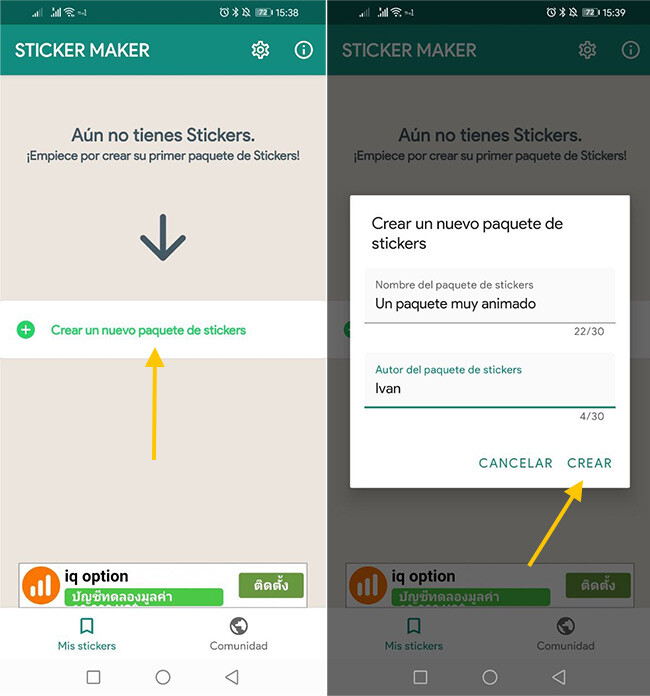 Cómo crear stickers animados para WhatsApp paso a paso con un móvil Android