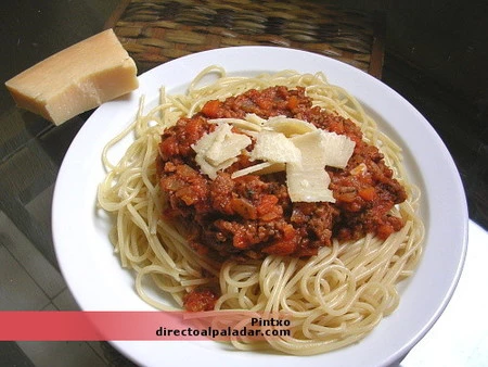Receta de espaguetis a la boloñesa