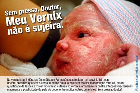 "Sin prisas, doctor, mi vérnix no es suciedad"