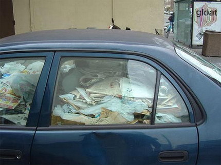 Interior coche sucio