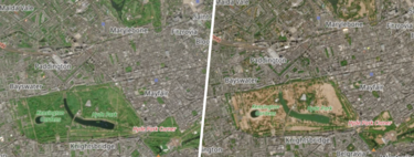 Inglaterra ha sido toda su vida un país verde. Visto desde el cielo, este verano parece España