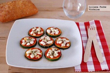 Mini pizzas de calabacín. Receta saludable