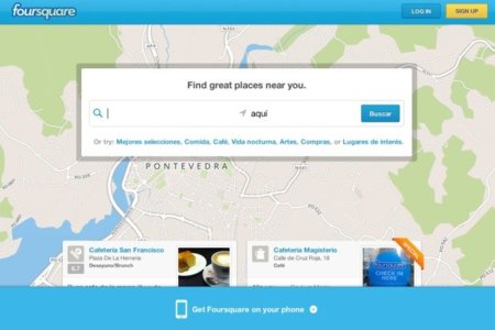 Foursquare renueva su página de inicio