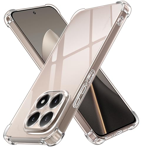 ivoler Funda para Xiaomi 15T 5G, Carcasa Protectora Antigolpes Antiarañazos Transparente con Cojín Esquina Parachoques, Suave TPU Silicona Caso Delgada Anti-Choques Case